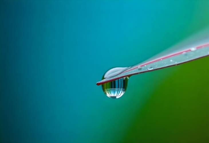 Ethereal Beauty Close Up of Water Drops in Nature